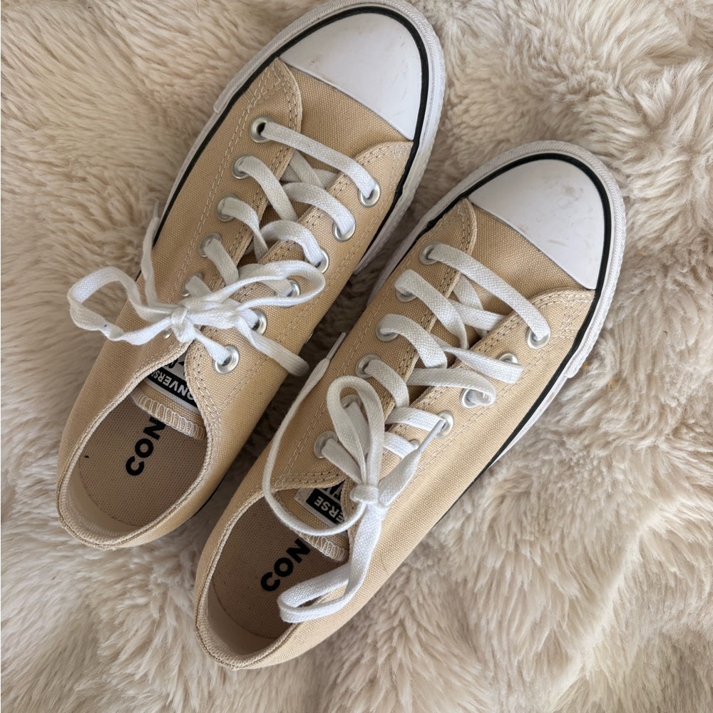 Converse Cream Canvas Shoes